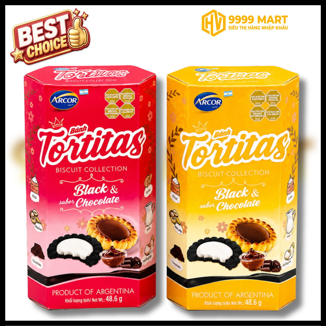  Bánh Tortitas Assorted Biscuits 48.6g (Đỏ/vàng) 