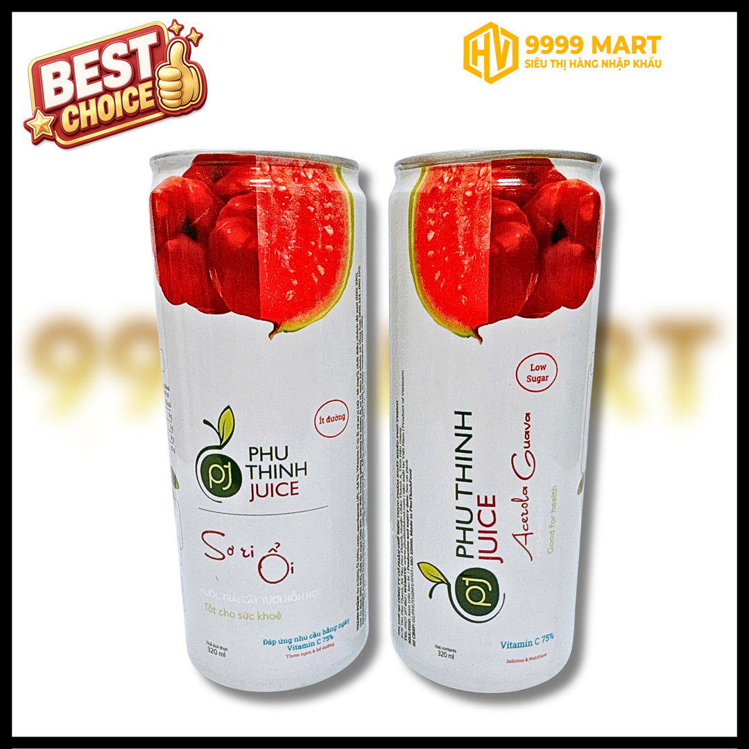  Nước Ép Sơ Ri Ổi Phú Thịnh Juice 320ml 