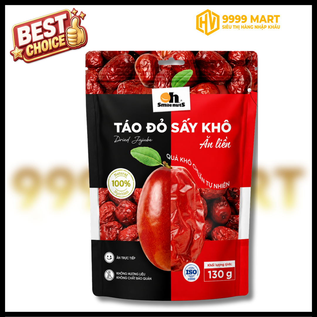  Táo Đỏ Sấy Khô Túi Zip Oh Smile Nuts 130g 