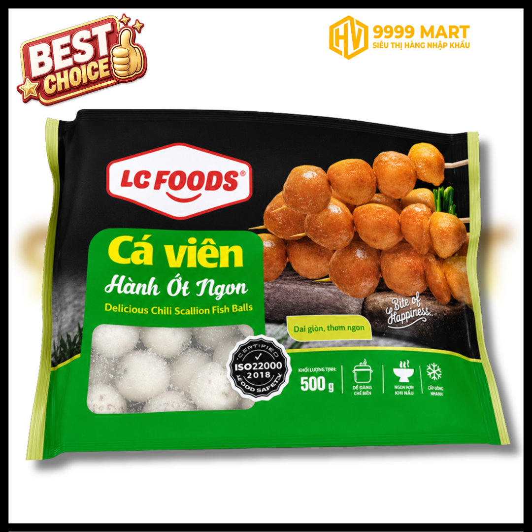  Chả Cá Viên Hành Ớt LC Foods 1kg (160V) - Việt Nam 