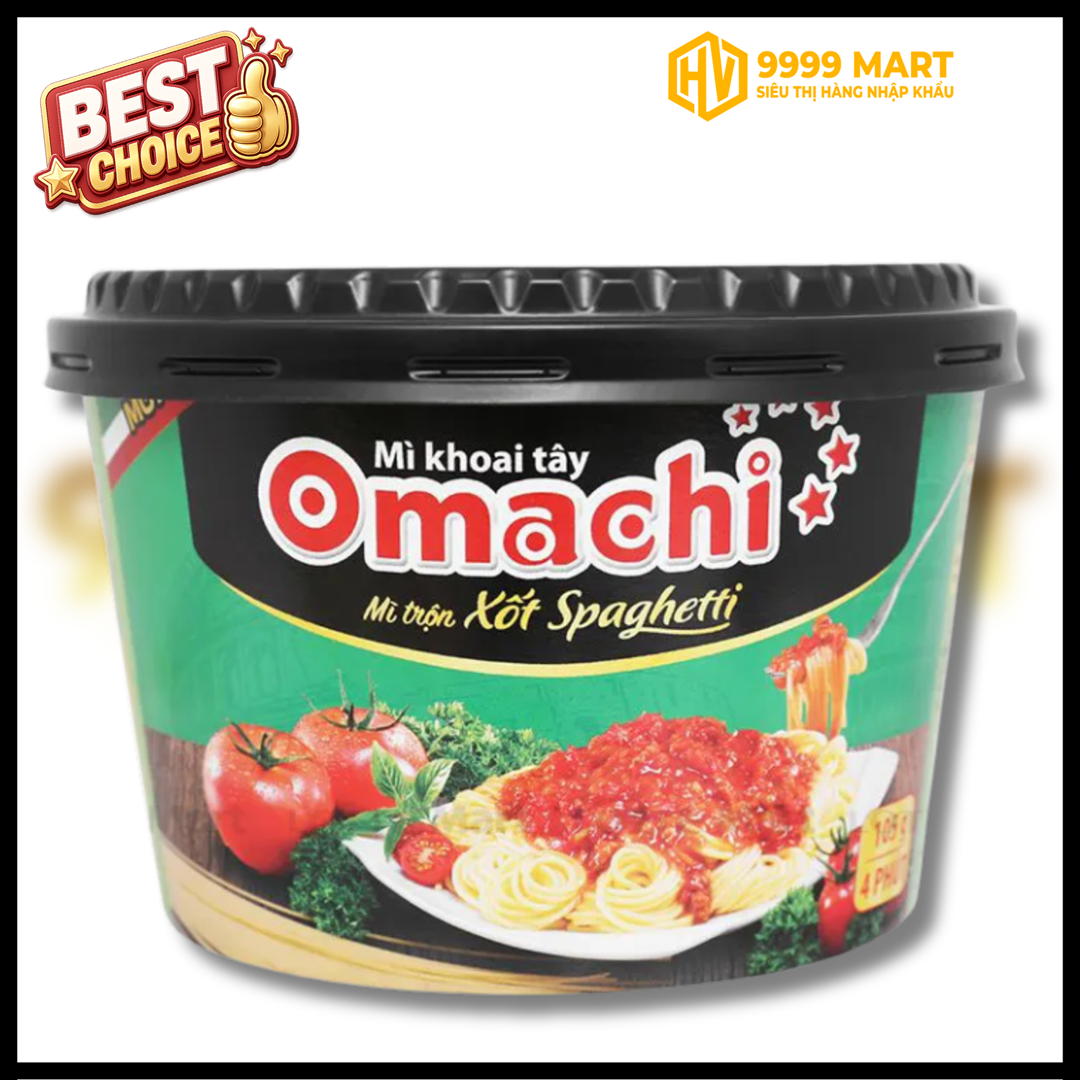  Mì Omachi Trộn Sốt Spaghetti Tô 105g 