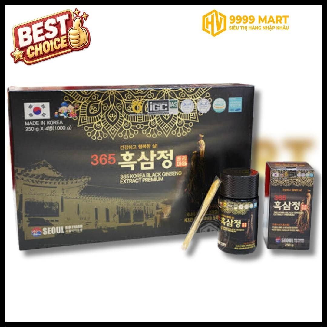  Cao Hắc Sâm Premium 365 (4 Lọ X 250g) - Hàn Quốc 