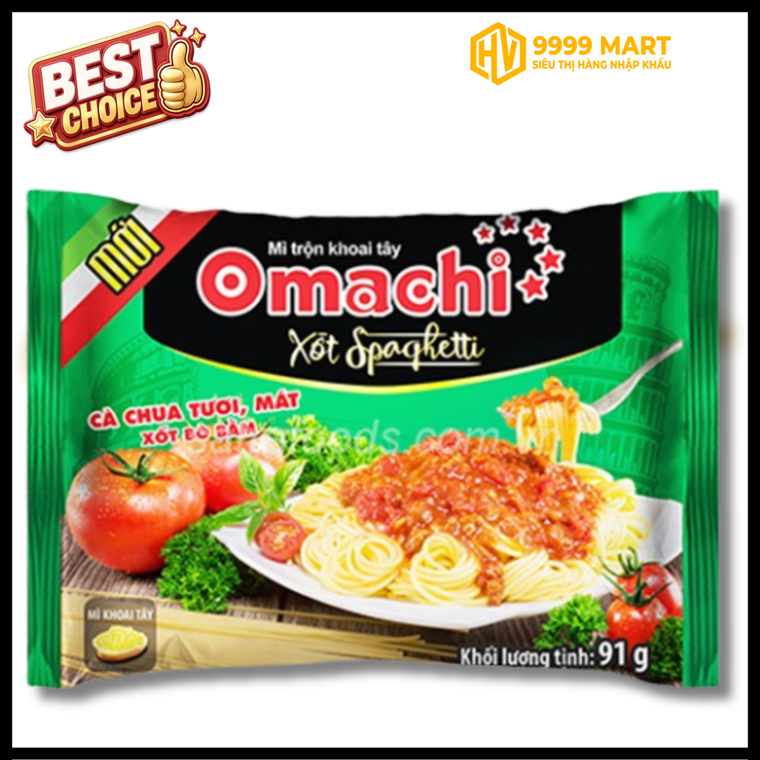  Mì Trộn Omachi Khoai Tây Xốt Spaghetti 91g 