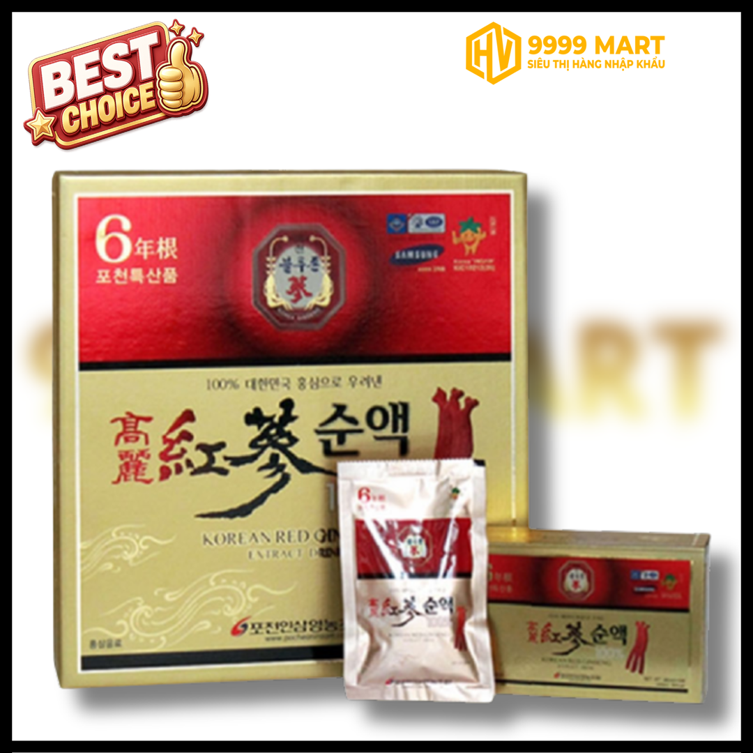  Nước Sâm 100% Pocheon (Hộp 30 Gói) - Hàn Quốc 