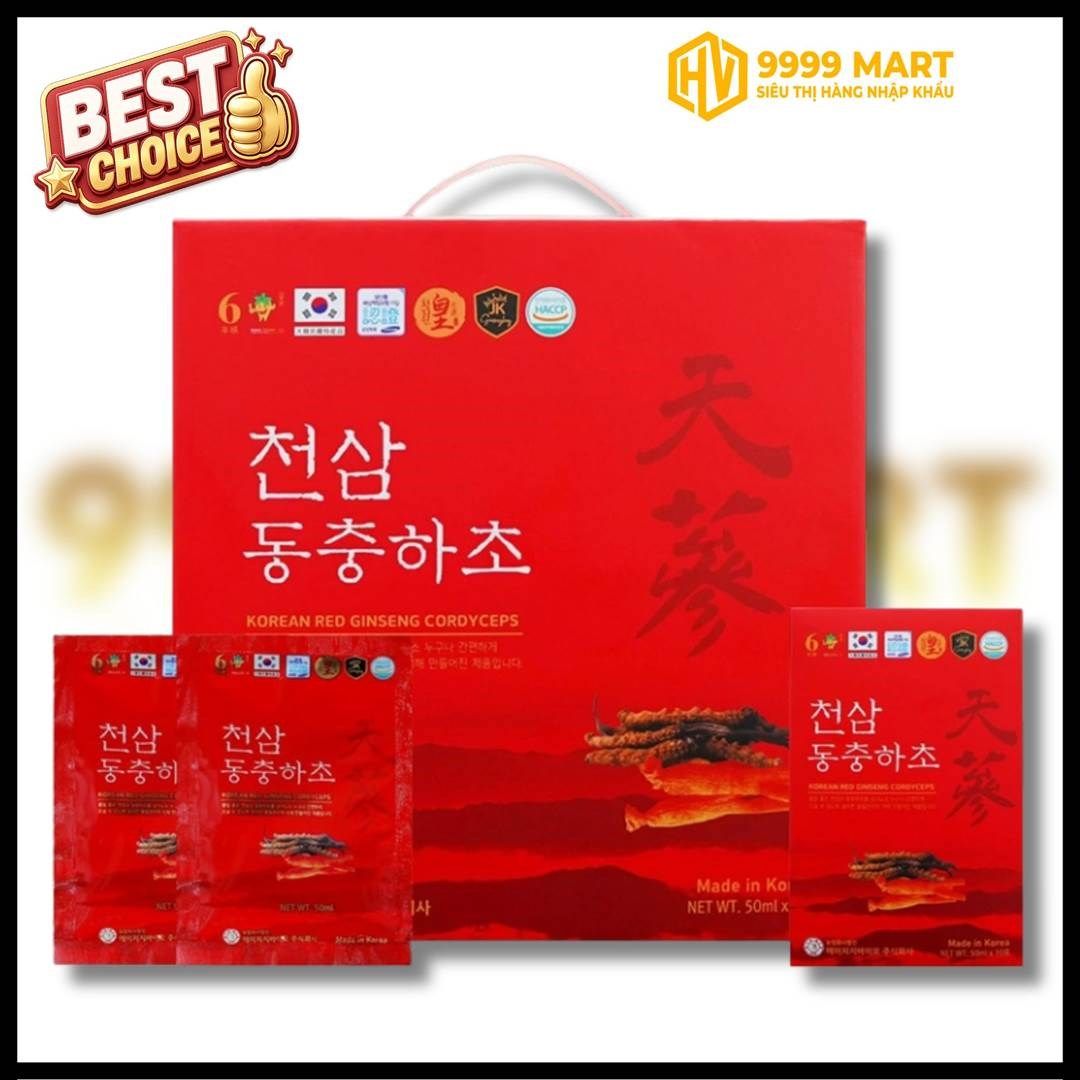  Nước Thiên Sâm Đông Trùng Hạ Thảo (50mlx 60 Gói) - Hàn Quốc 