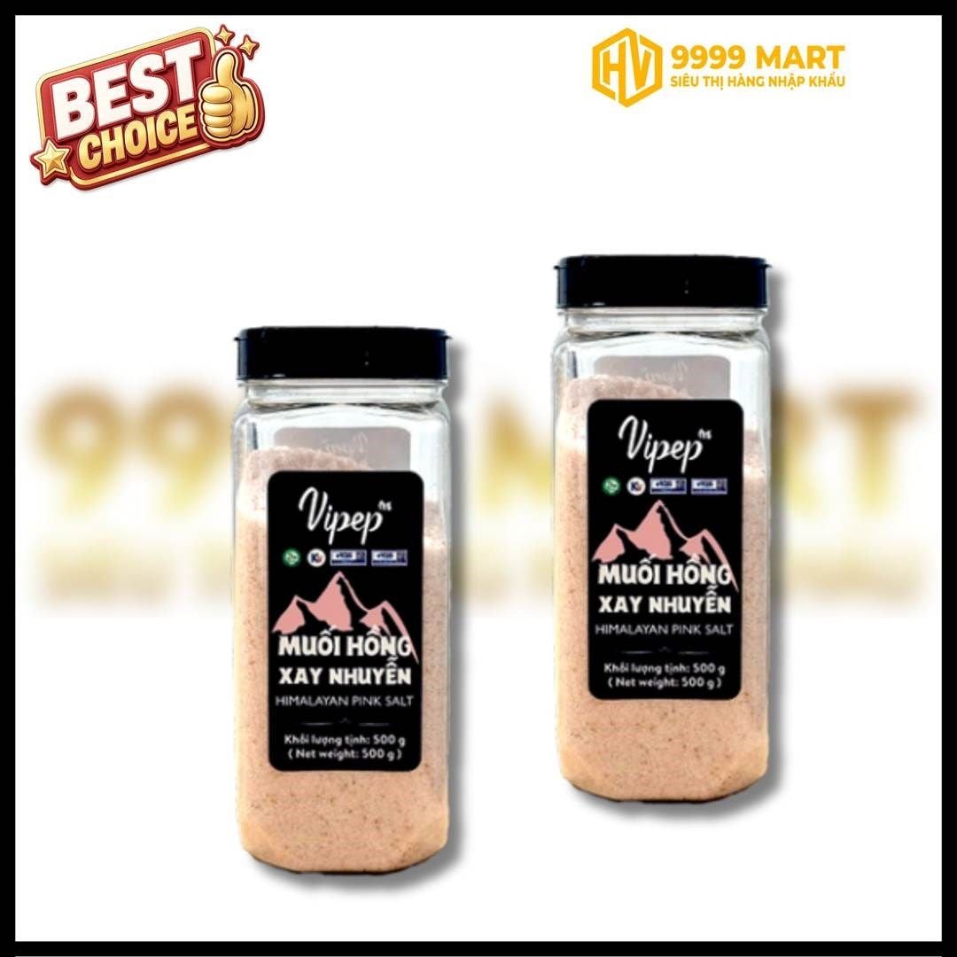 Muối Hồng Vipep Xay Nhuyễn Iod 500g 