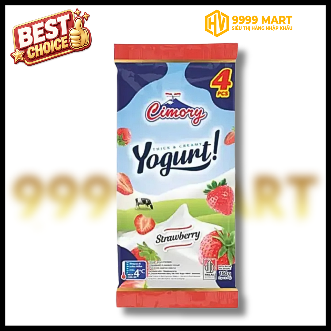  Sữa Chua Cimory Túi Thạch Dừa Vị Dâu Tây 40g 
