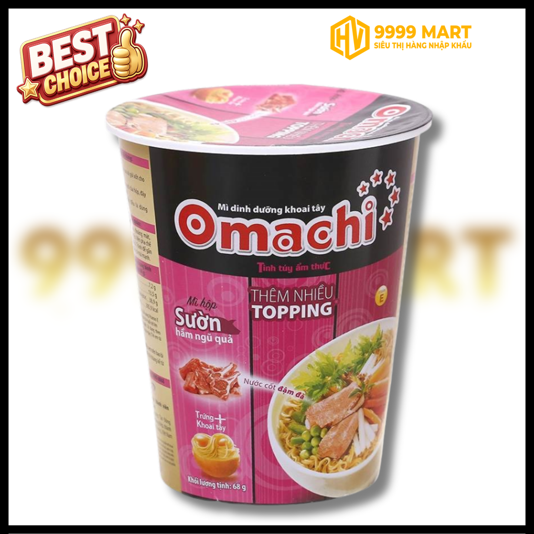  Mì Khoai Tây Omachi Sườn Hầm Ngũ Quả Ly 70g 