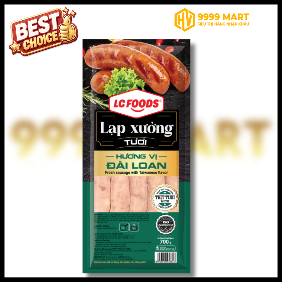  Lạp Xưởng Tươi LC Foods (Hương Vị Đài Loan) 700g - Việt Nam 