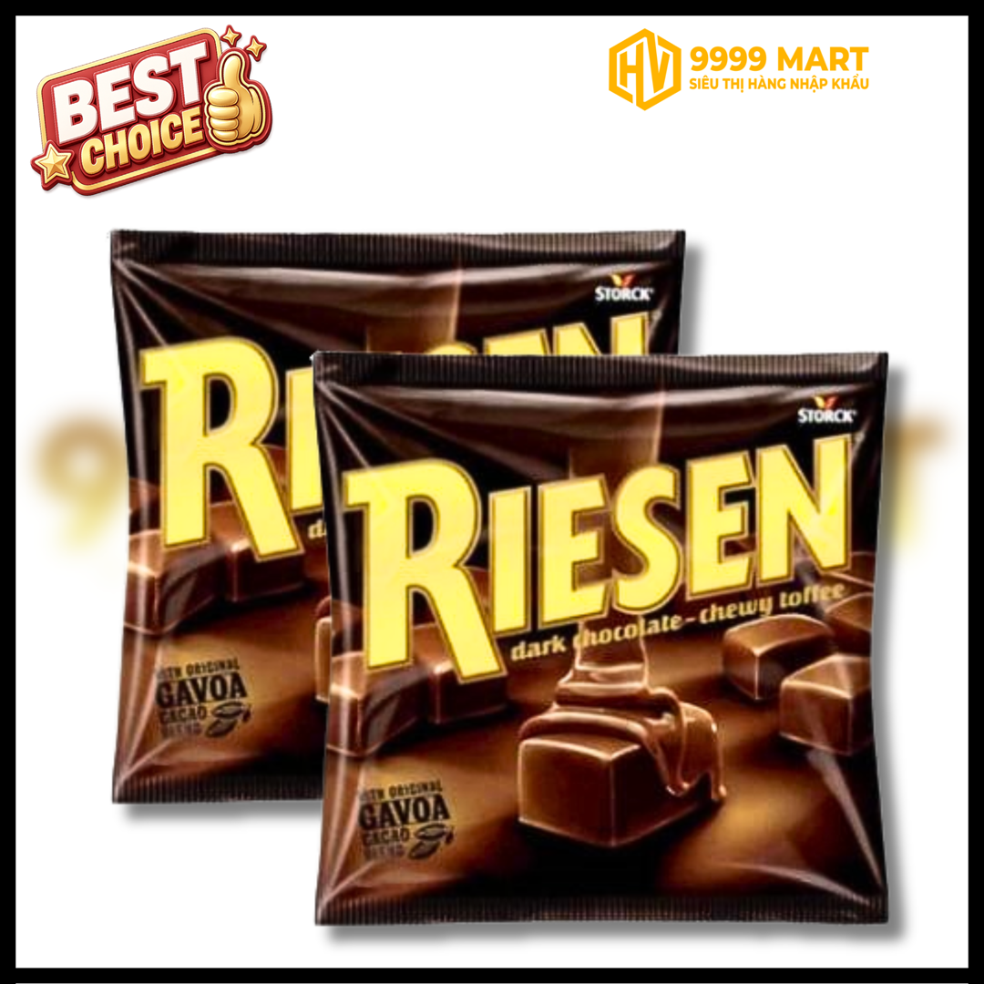  Kẹo Socola Đen Nhân Mềm Chewy Toffee Riesen 105g 