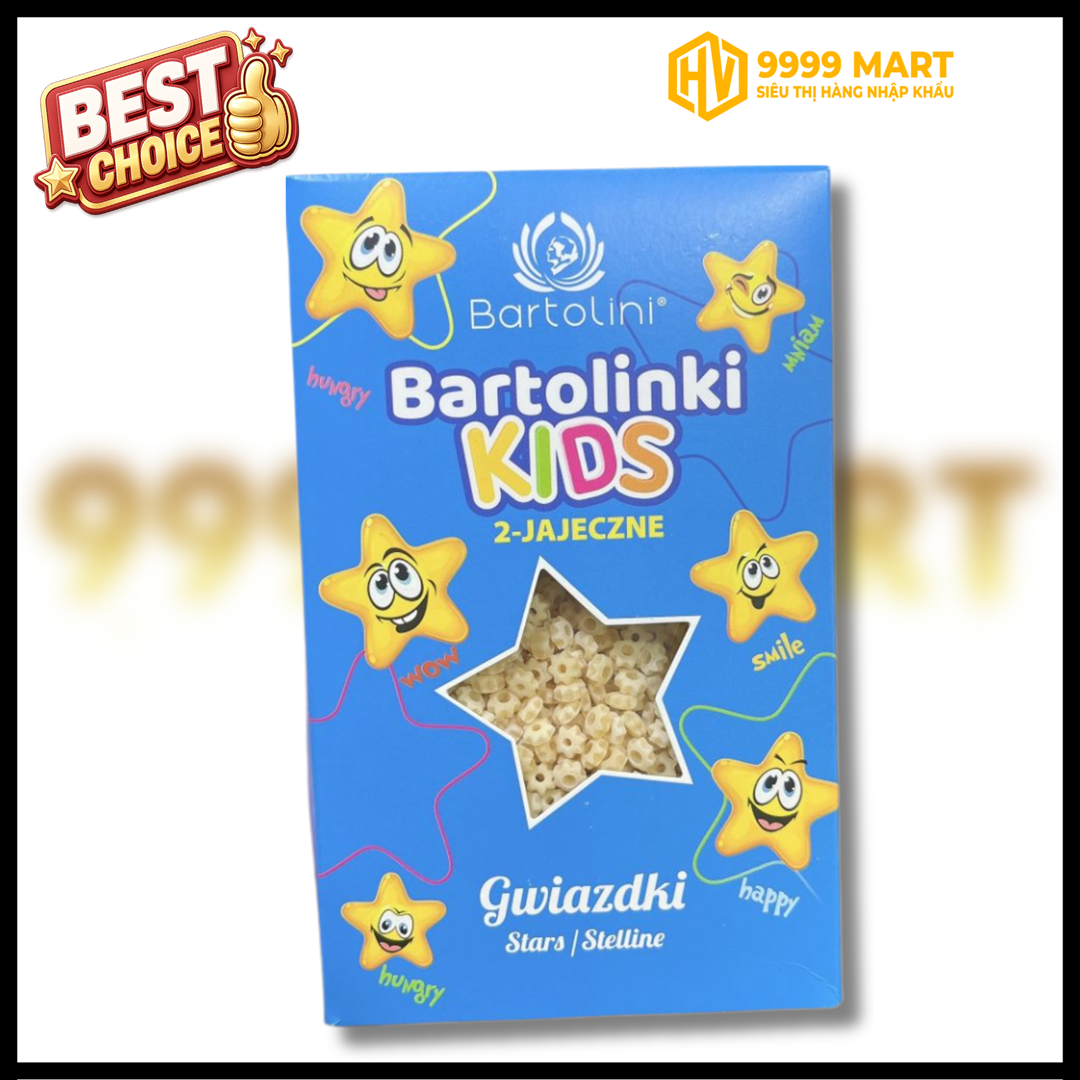  Mì Nui Cho Bé Hình Ngôi Sao Bartolini 250g - Ba Lan 
