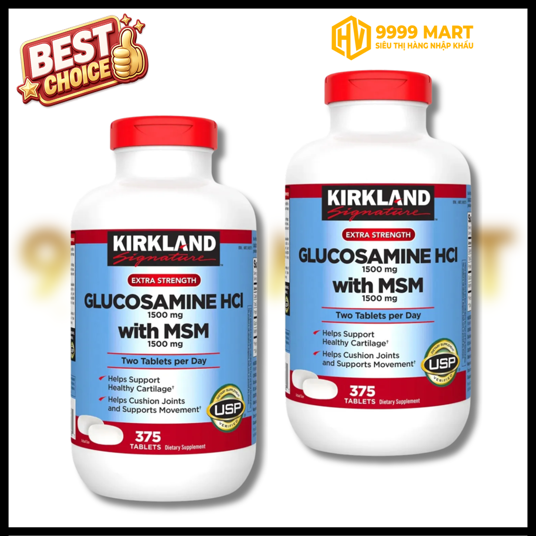  Viên Uống Bổ Khớp Glucosamine Kirkland Msm 375v - Mỹ 