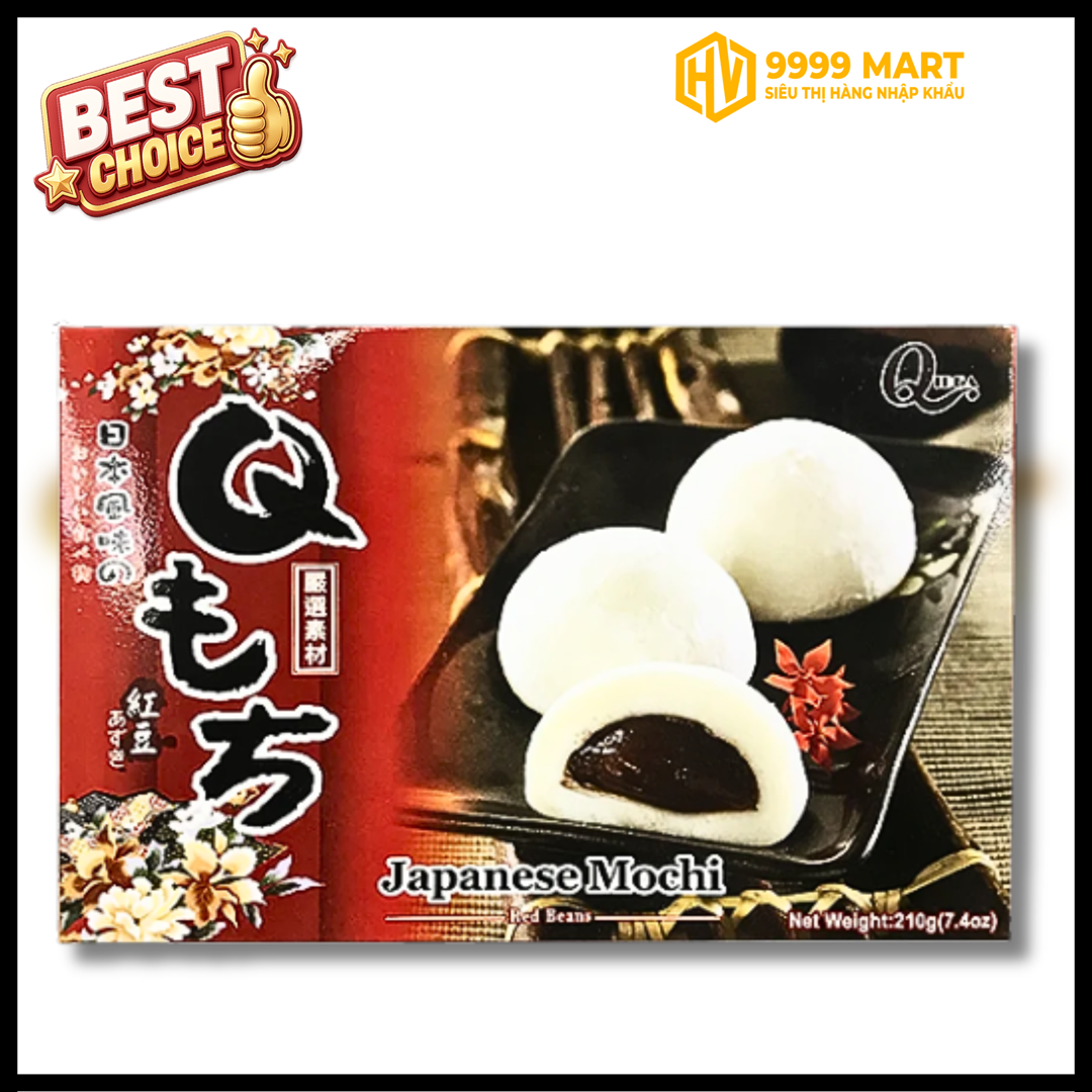  Bánh Mochi Qidea Vị Đậu Đỏ 210g (Đài Loan) 