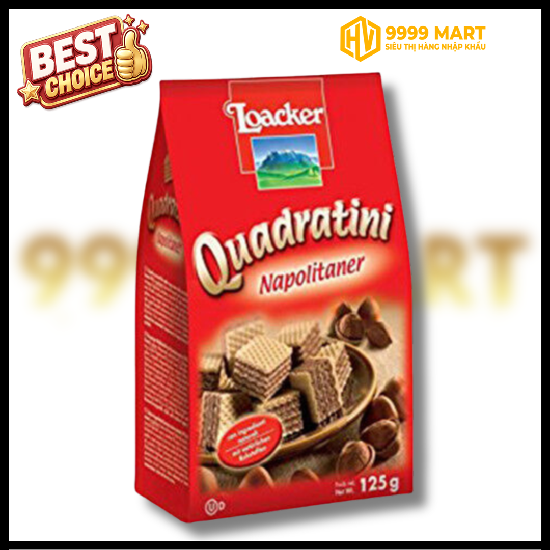  Bánh Xốp Loacker Quadratini Napolitaner Bịch 250g 