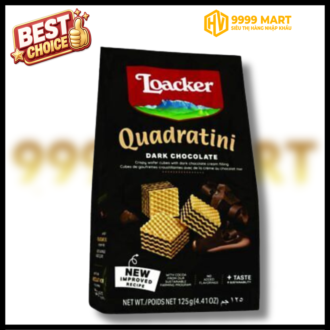  Bánh Xốp Loacker Dark Chocolate 125g - Ý 