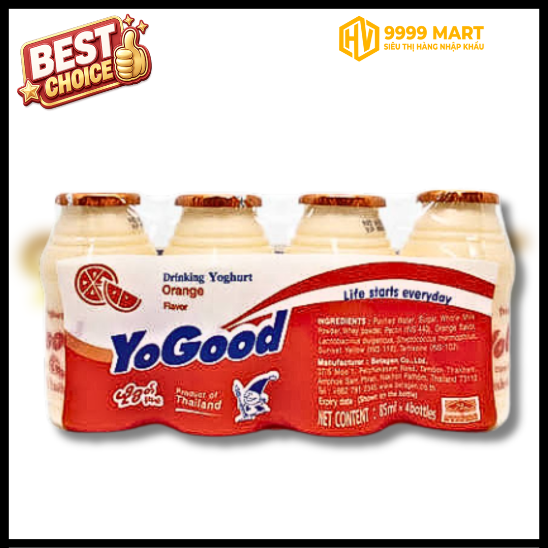  Sữa Chua Uống Tiệt Trùng Yogood Hương Cam 85ml - Thái Lan 