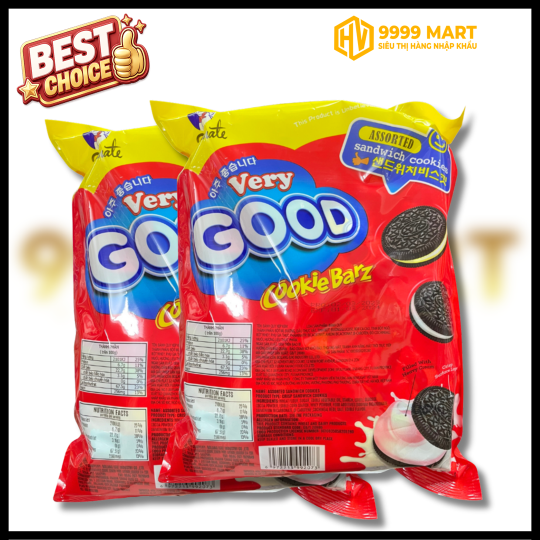  Bánh Quy Kẹp Dominate Vị Dâu Tây 370g 