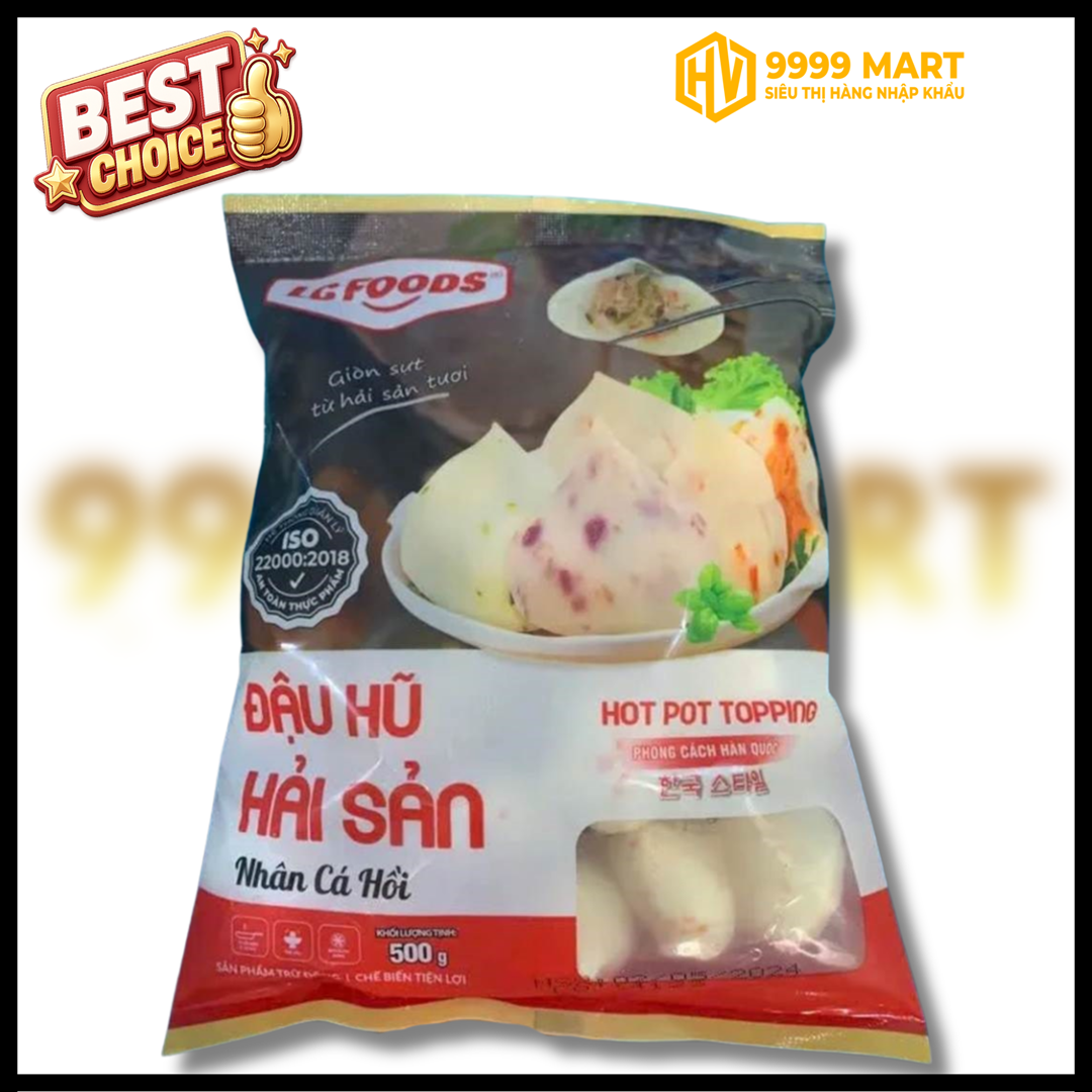  Tàu Hũ Hải Sản Cá Hồi LC Foods Gói 500g 