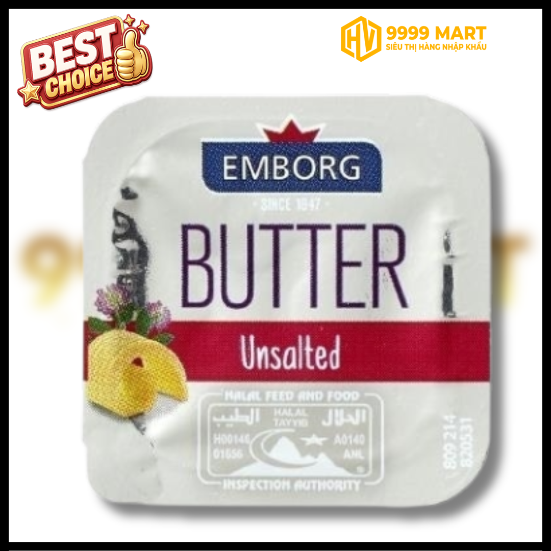  Bơ Lạt Viên Emborg 82% Chất Béo 64g 