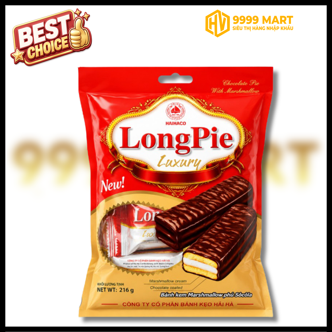  Bánh Cốm Long Pie 216g (Đỏ) 