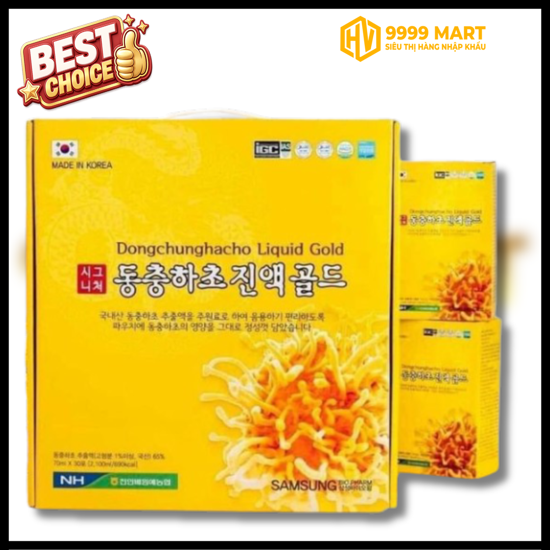  Nước Sâm Nấm Hoa Đông Trùng Hộp Vàng - Hàn Quốc 