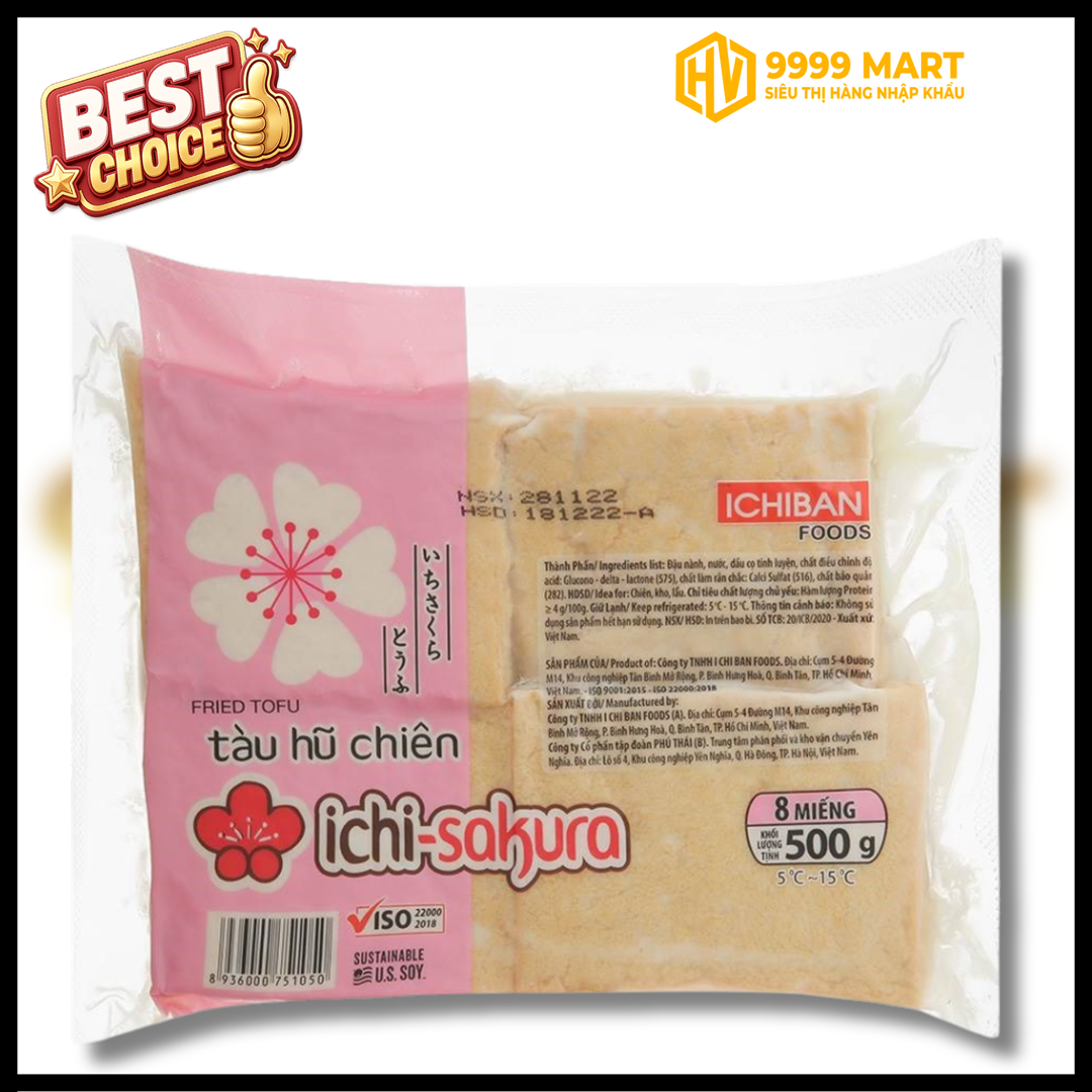  Tàu Hũ Chiên Miếng Ichi - Sakura 500g 