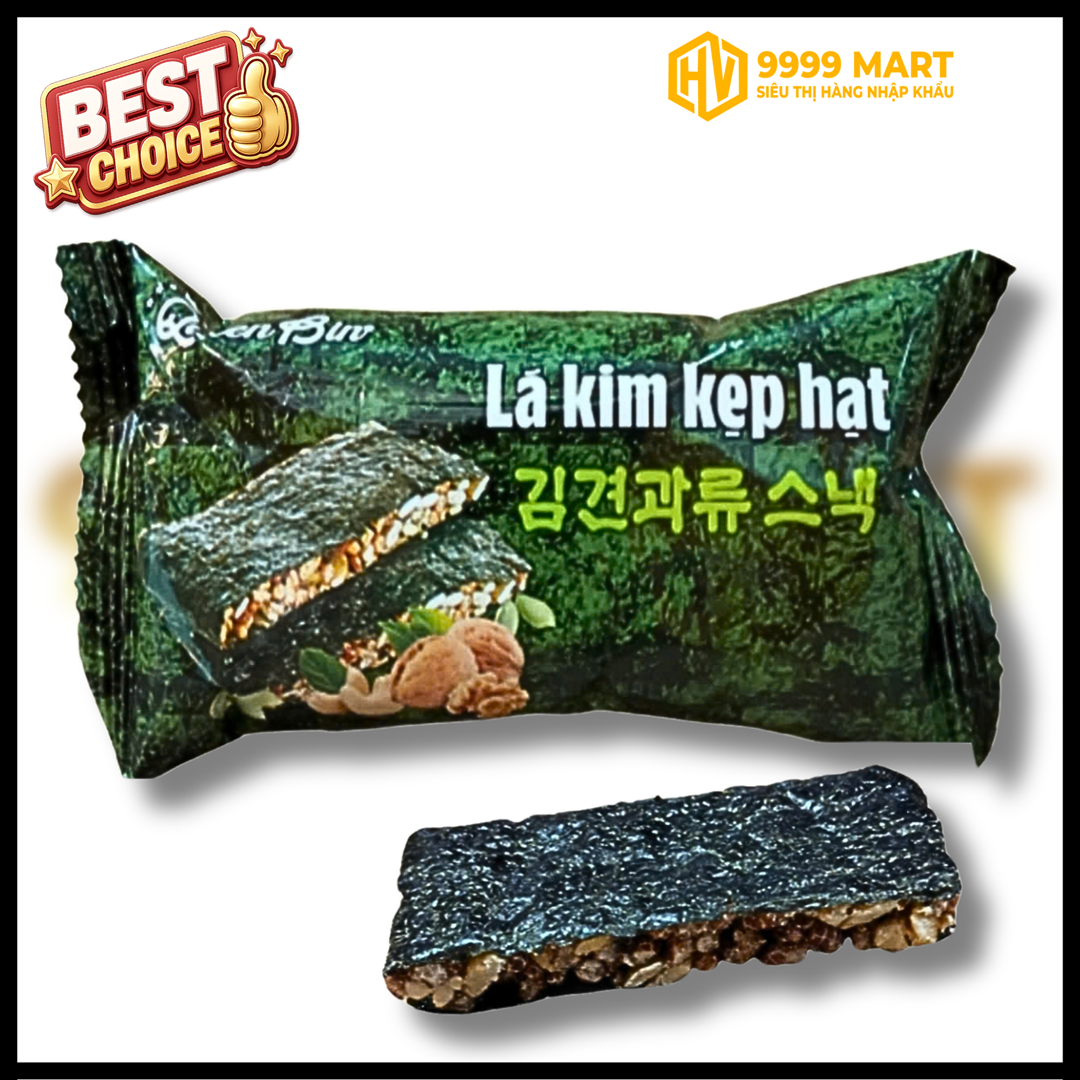  Bánh Gạo Lứt Lá Kim Kẹp Hạt Queen Bin 144g 