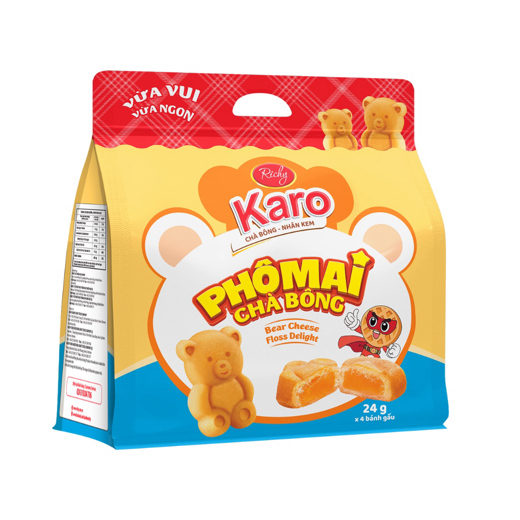  Bánh Tươi Richy Karo Chà Bông Phomai 96g 