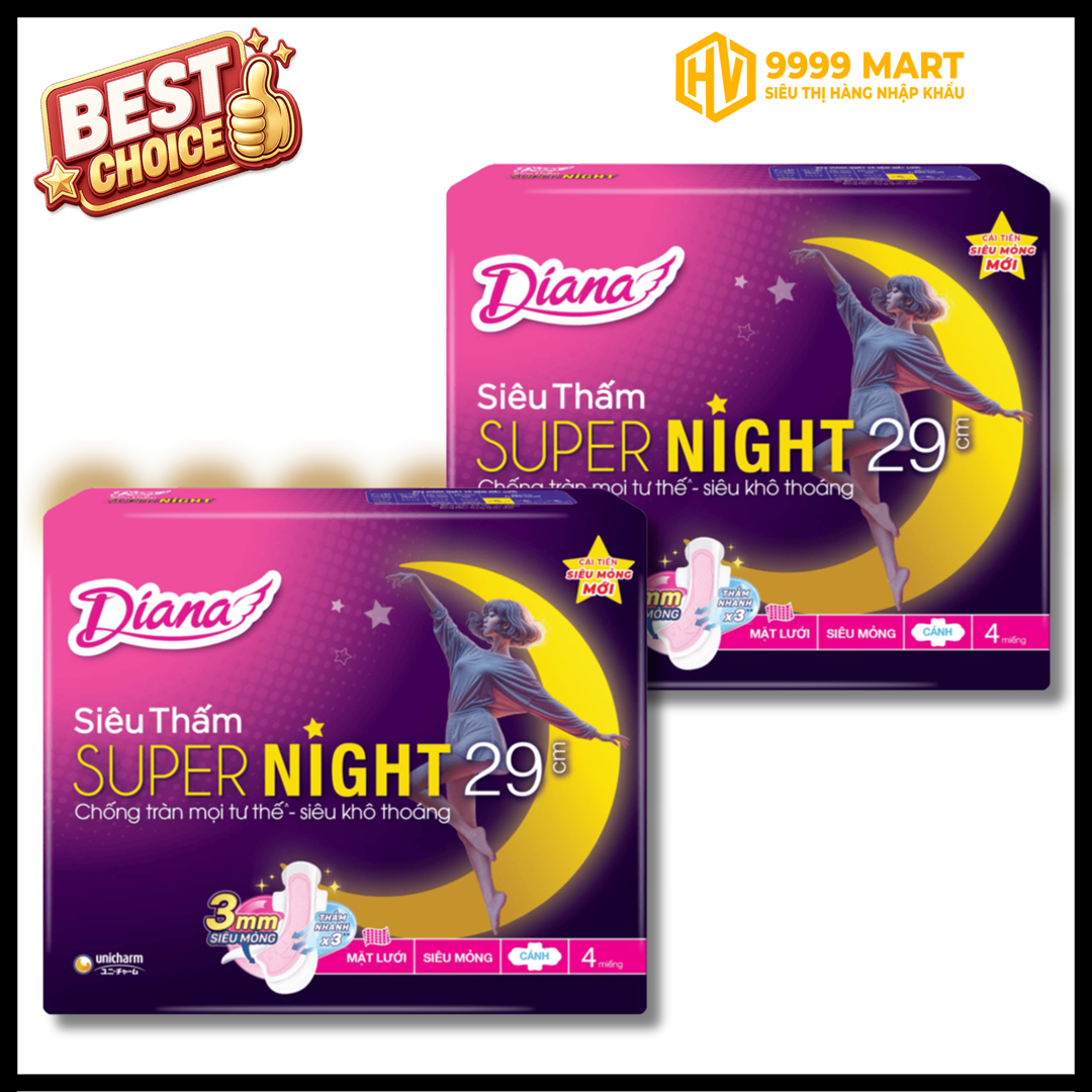  Diana Super Night Siêu Mỏng Có Cánh Mặt Lưới 29cm 