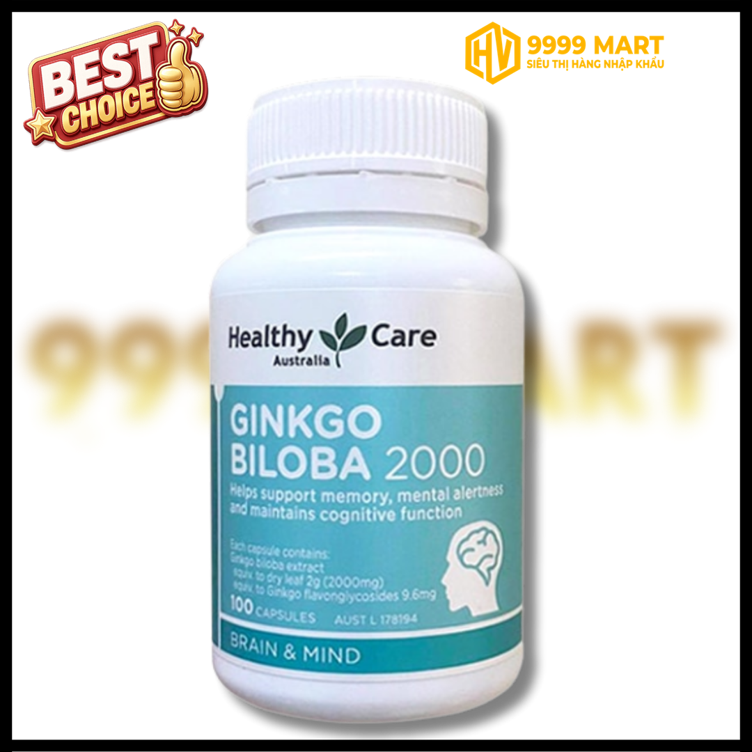  Tpcn Viên Uống Hỗ Trợ Trí Não Ginkgo Biloba 2000mg 100 Viên - Úc 