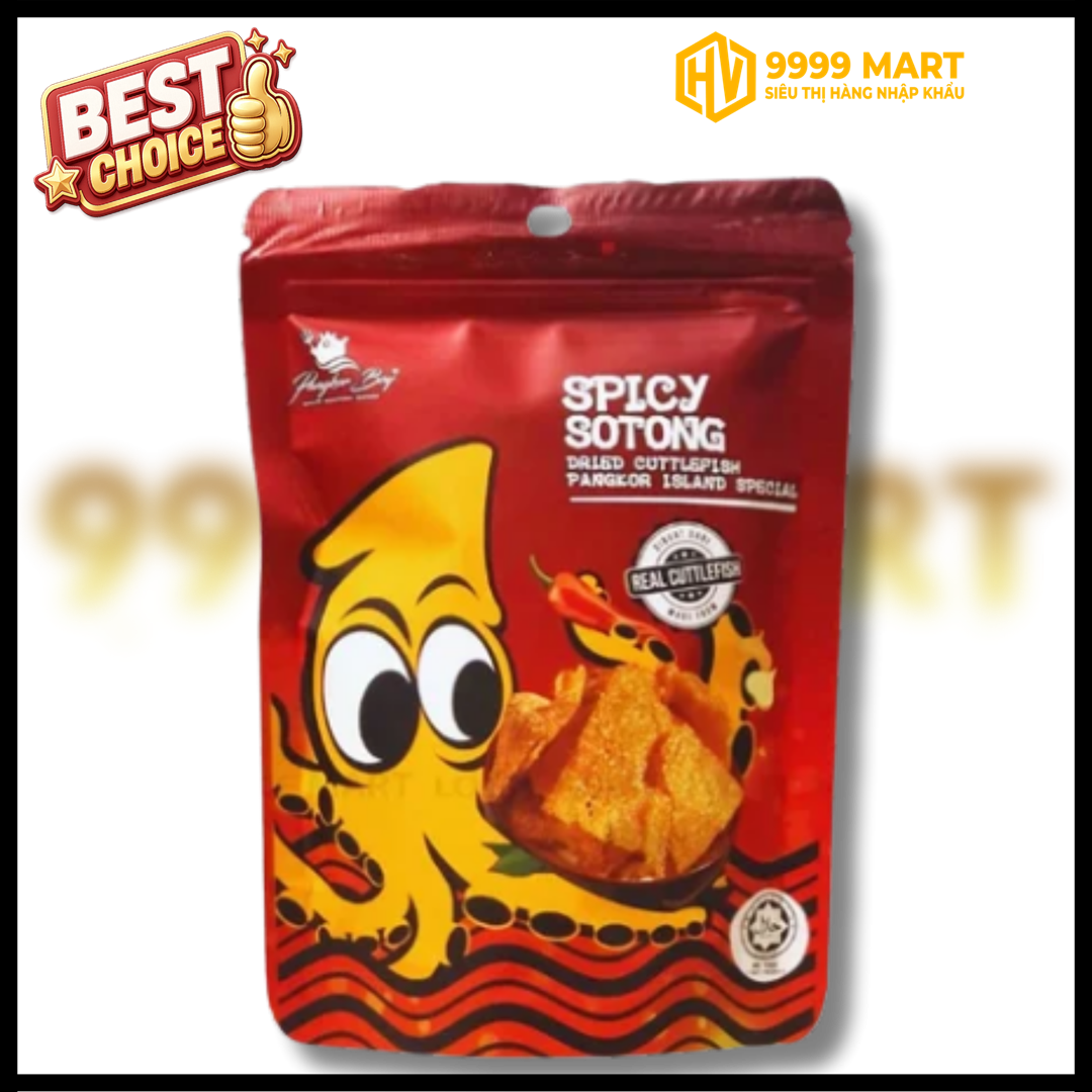  Khô Mực Miếng Pangkor Boy Tẩm Vị Cay 40g - Malaysia 