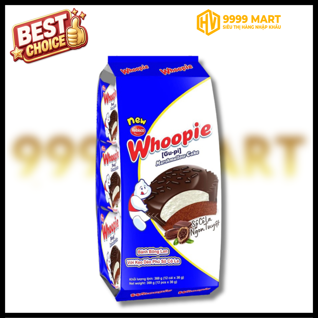  Bánh Whoopie Kẹo Dẻo Phủ Socola 360g 