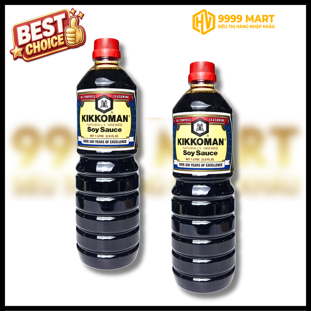  Nước Tương Soy Sauce Kikkoman 1 Lít - Nhật 