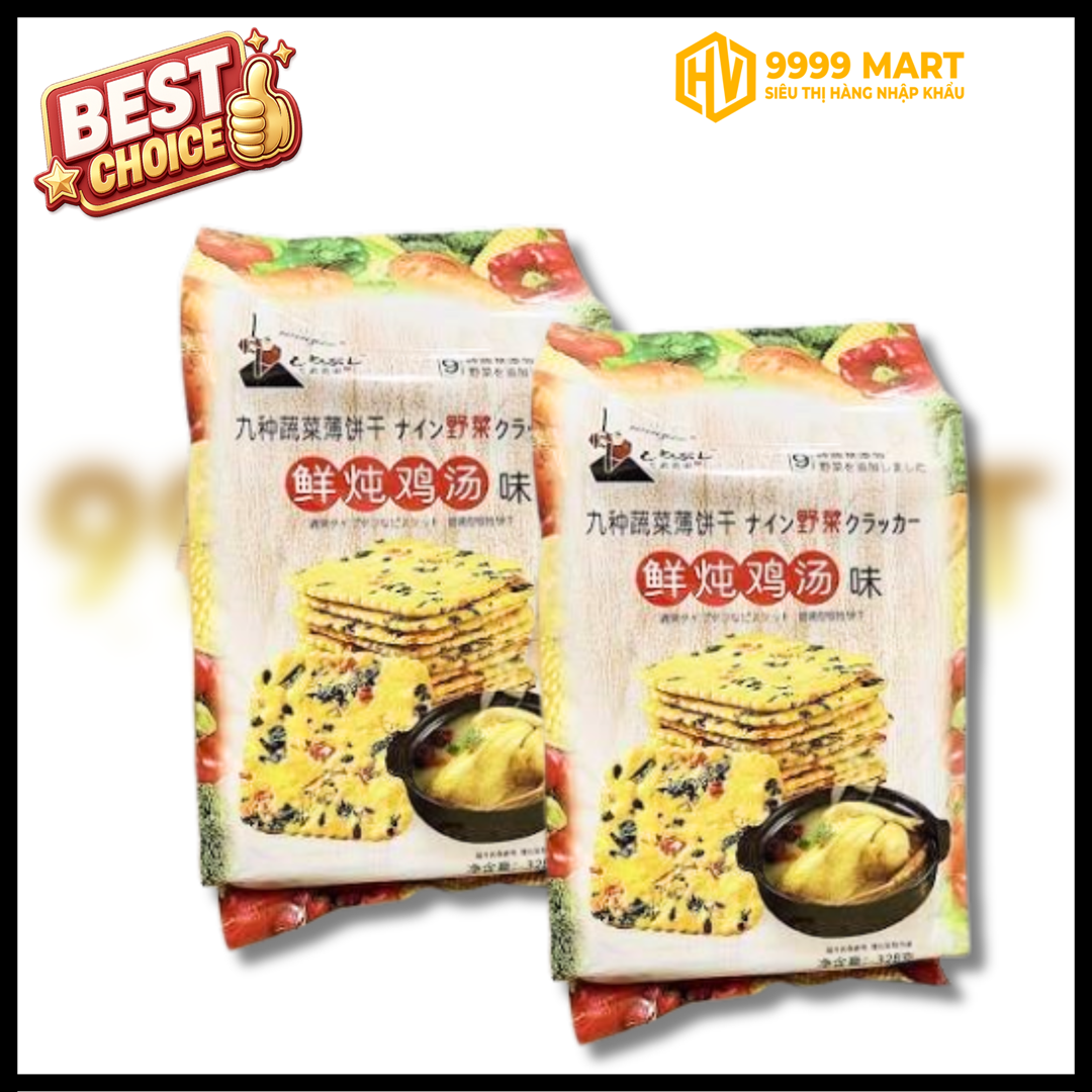  Bánh Quy Giòn Rau Củ Vị Gà Hầm 328g 