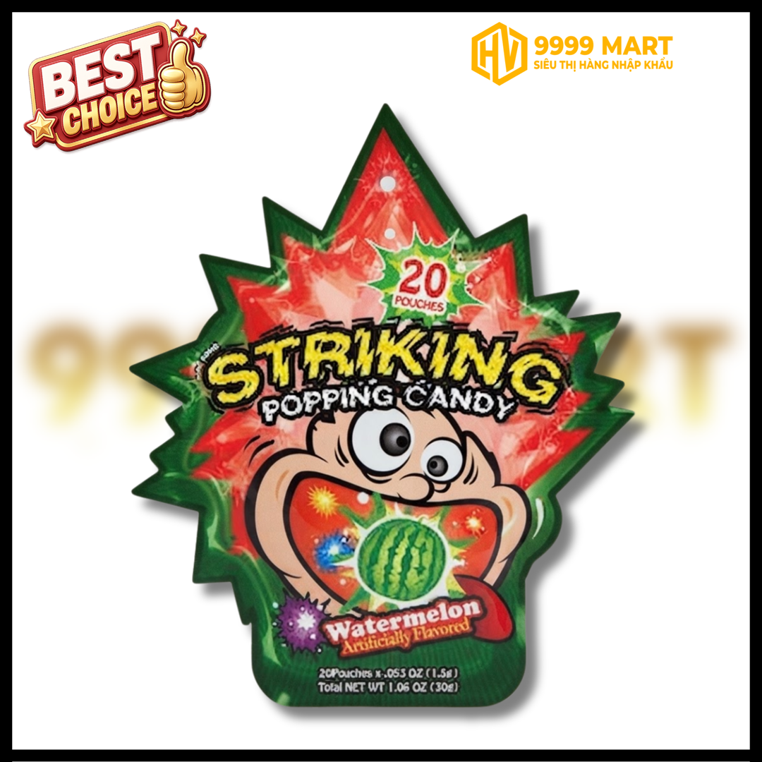  Kẹo Mút Nổ Striking Hương Dưa Hấu 13.8g 