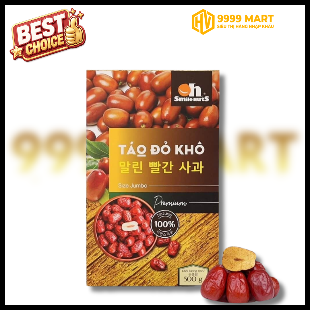  Táo Đỏ Sấy Khô Smile Nuts 500g 