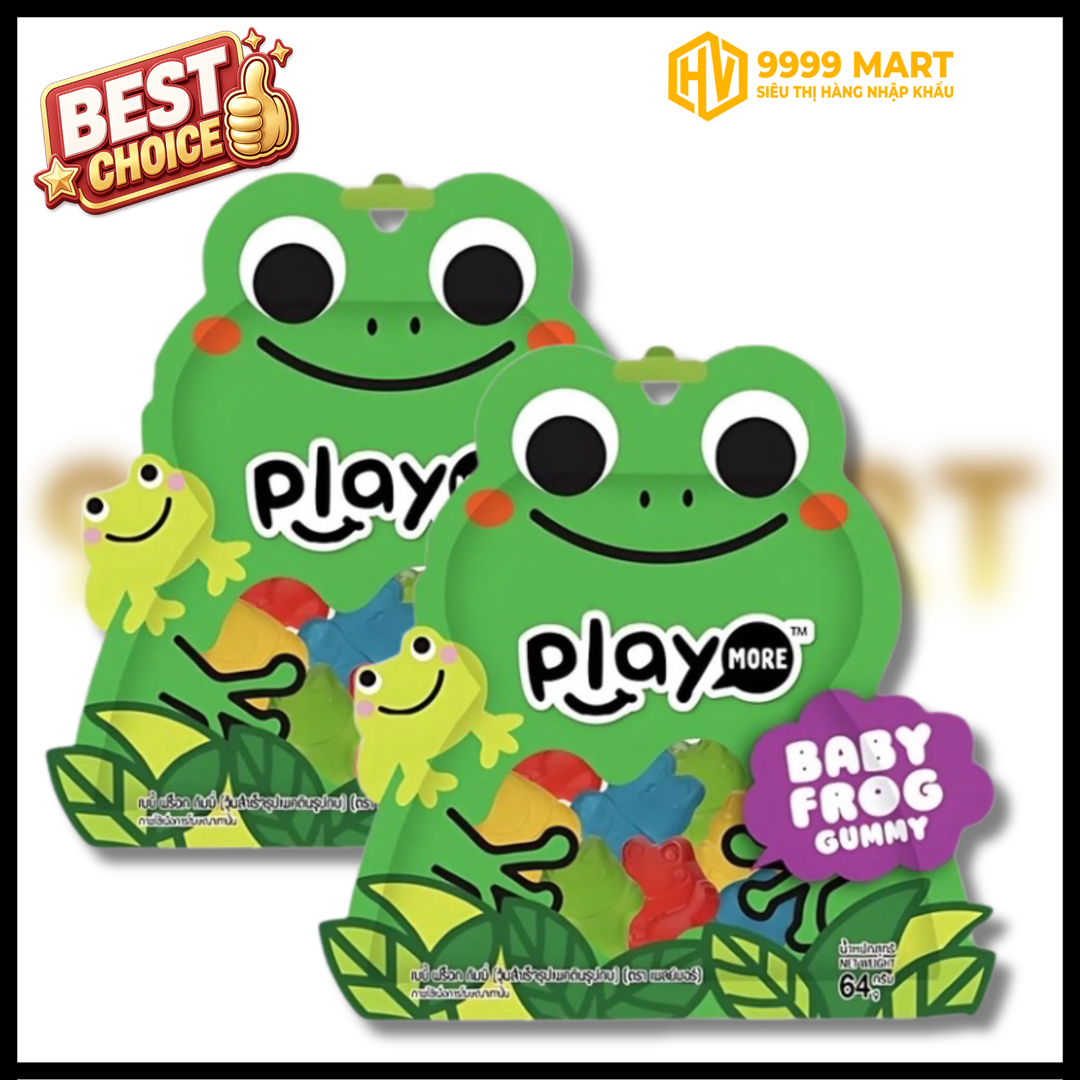  Kẹo Dẻo Hình Ếch Playmore 64g - Thái Lan 