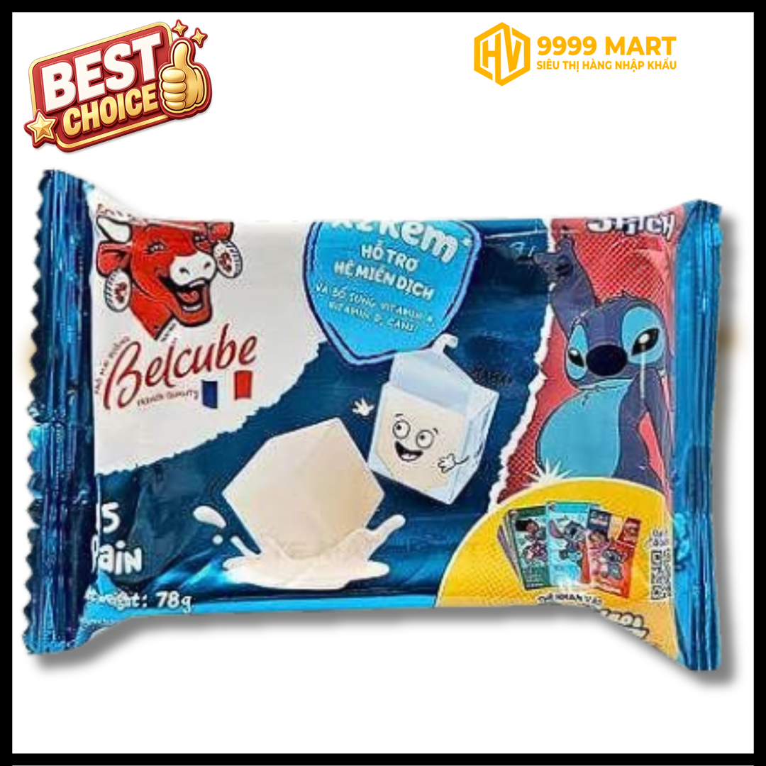  Phô Mai Vuông Belcube Ngọt Vị Sữa (78G X15c) 
