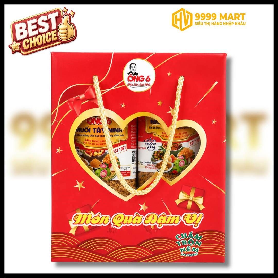 Hộp Quà Muối Tây Ninh (Muối Tôm & Sả Chanh) 