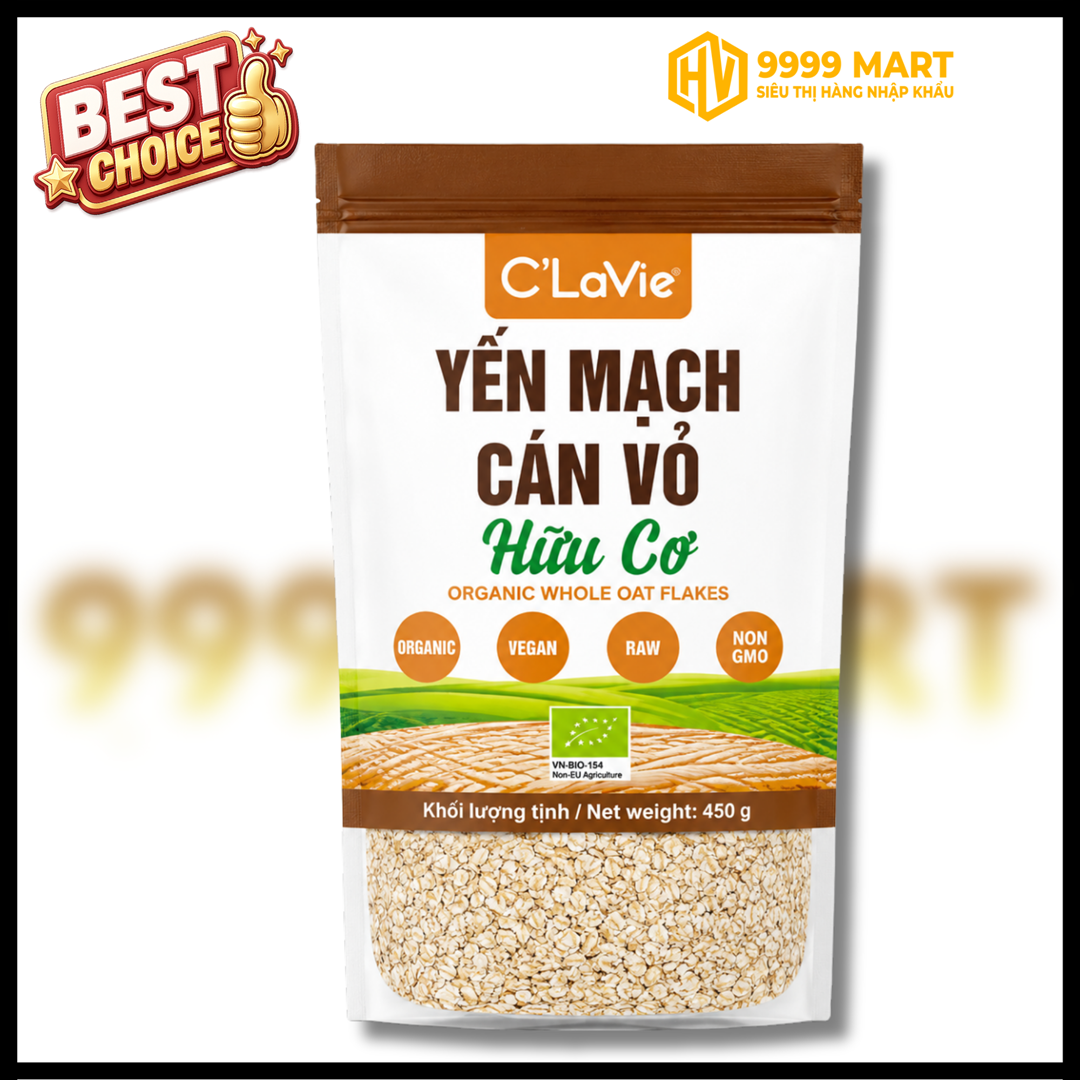  Yến Mạch Cán Vỡ Hữu Cơ C’lavie 450g - Việt Nam 