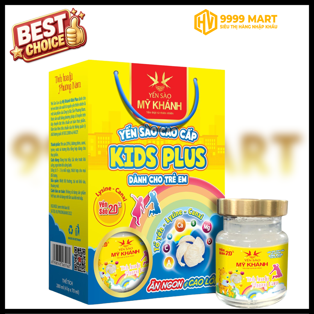  Yến Sào Cao Cấp Mỹ Khánh Kids Plus (6x70ml) 