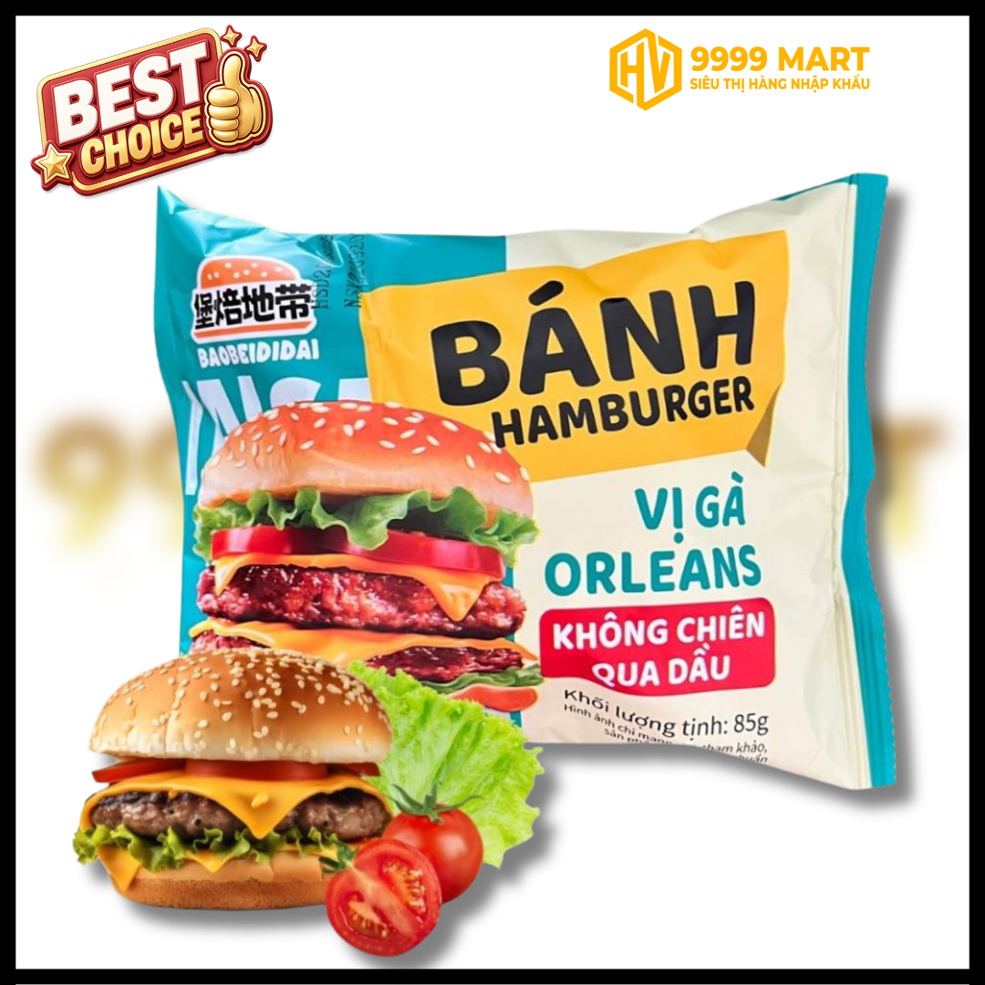  Bánh Hamburger Vị Gà Orleans 