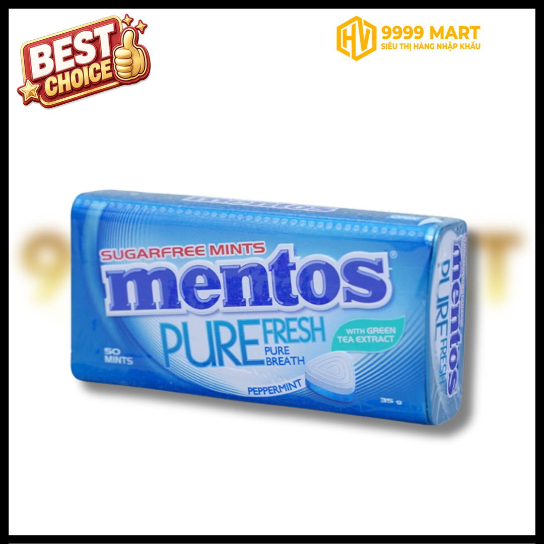  Kẹo Ngậm Mentos Không Đường Hương Bạc Hà 35g 