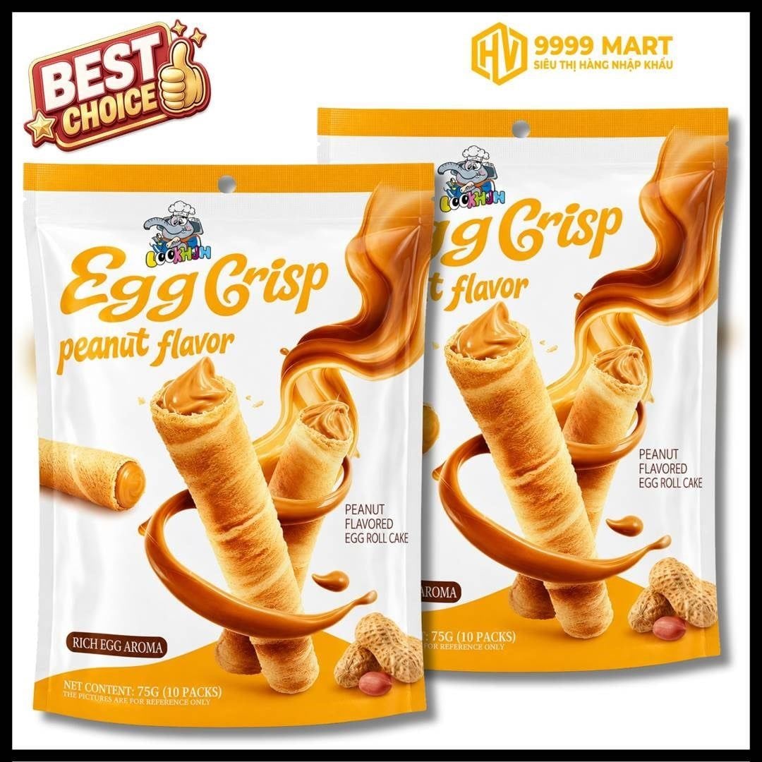  Bánh Trứng Cuộn Vị Đậu Phộng 