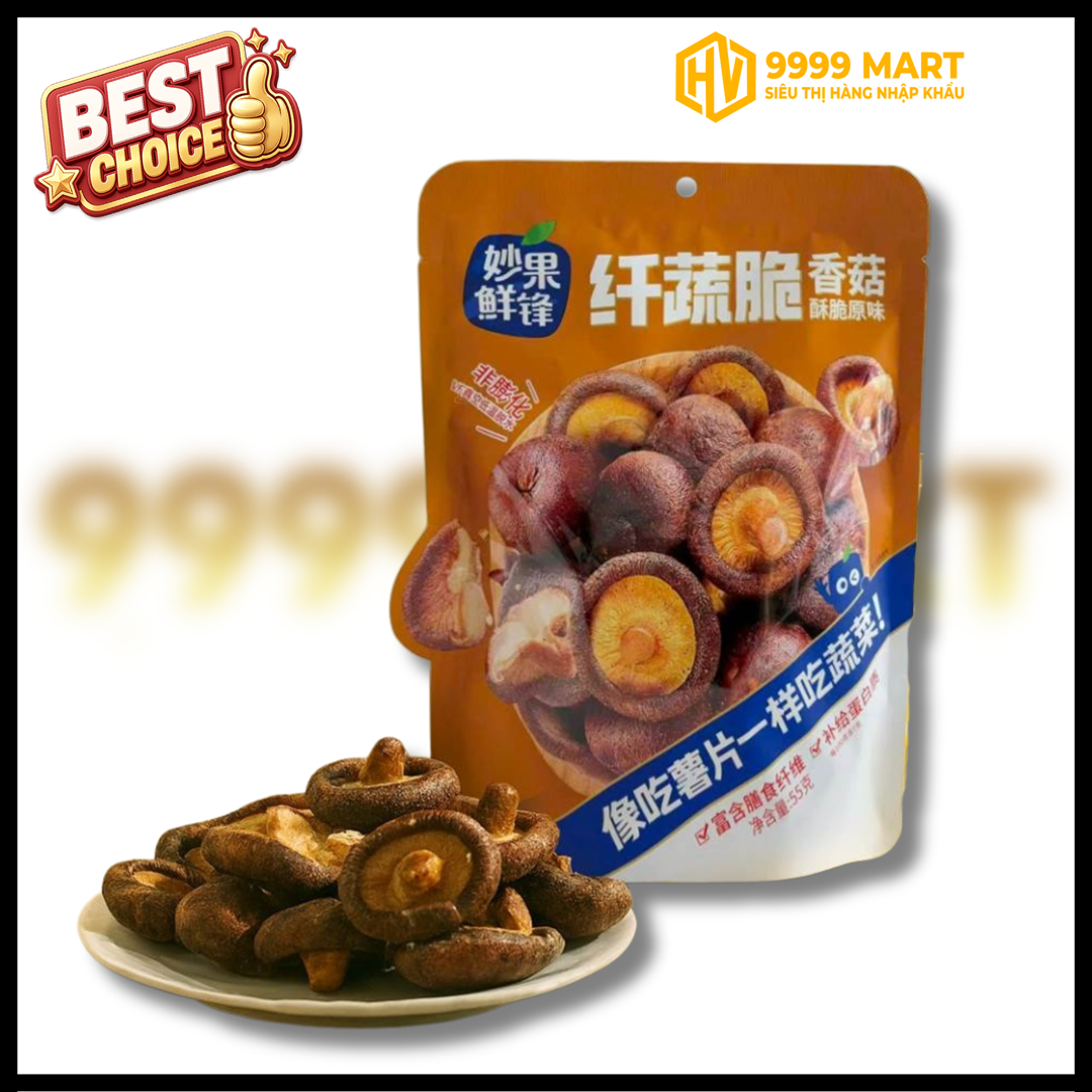  Nấm Hương Sấy Giòn Nguyên Vị Original Crispy Mushroom 55g 