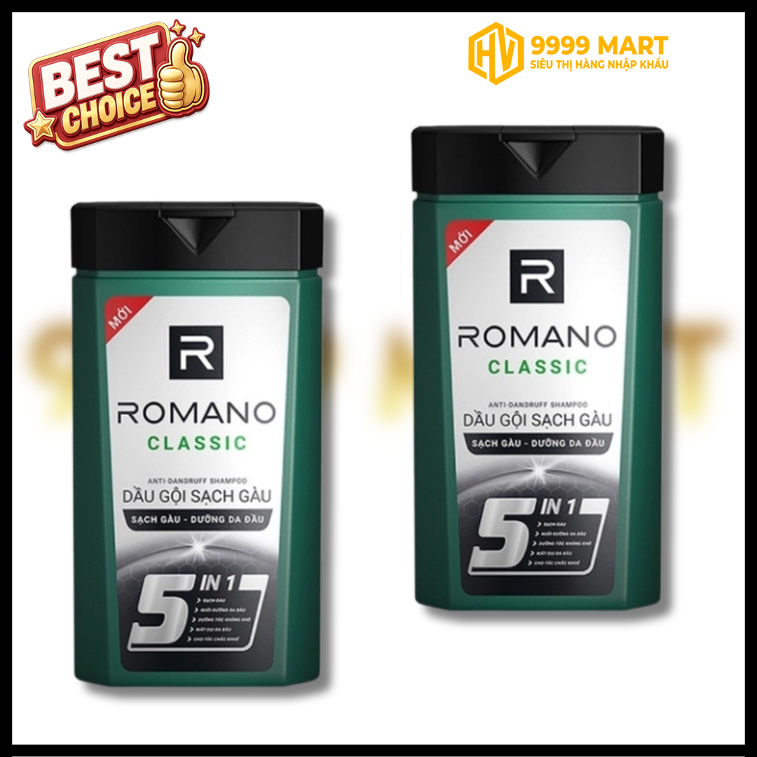  Ro Dầu Gội Sạch Gàu Classic 5in1 180g- Mới 