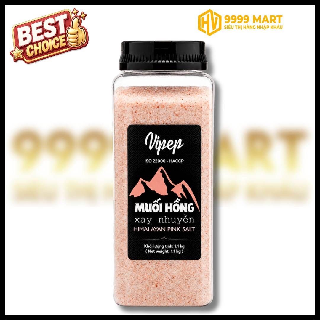  Muối Hồng Vipep Hạt Iod 1.1kg 