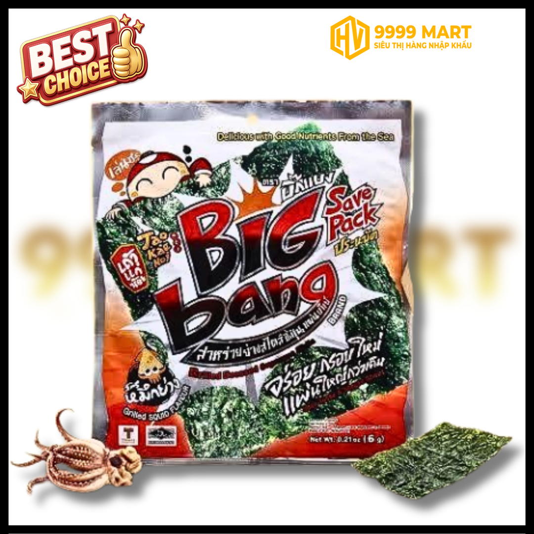  Rong Biển Ăn Liền Vị Mực Big Bang - Thái Lan 