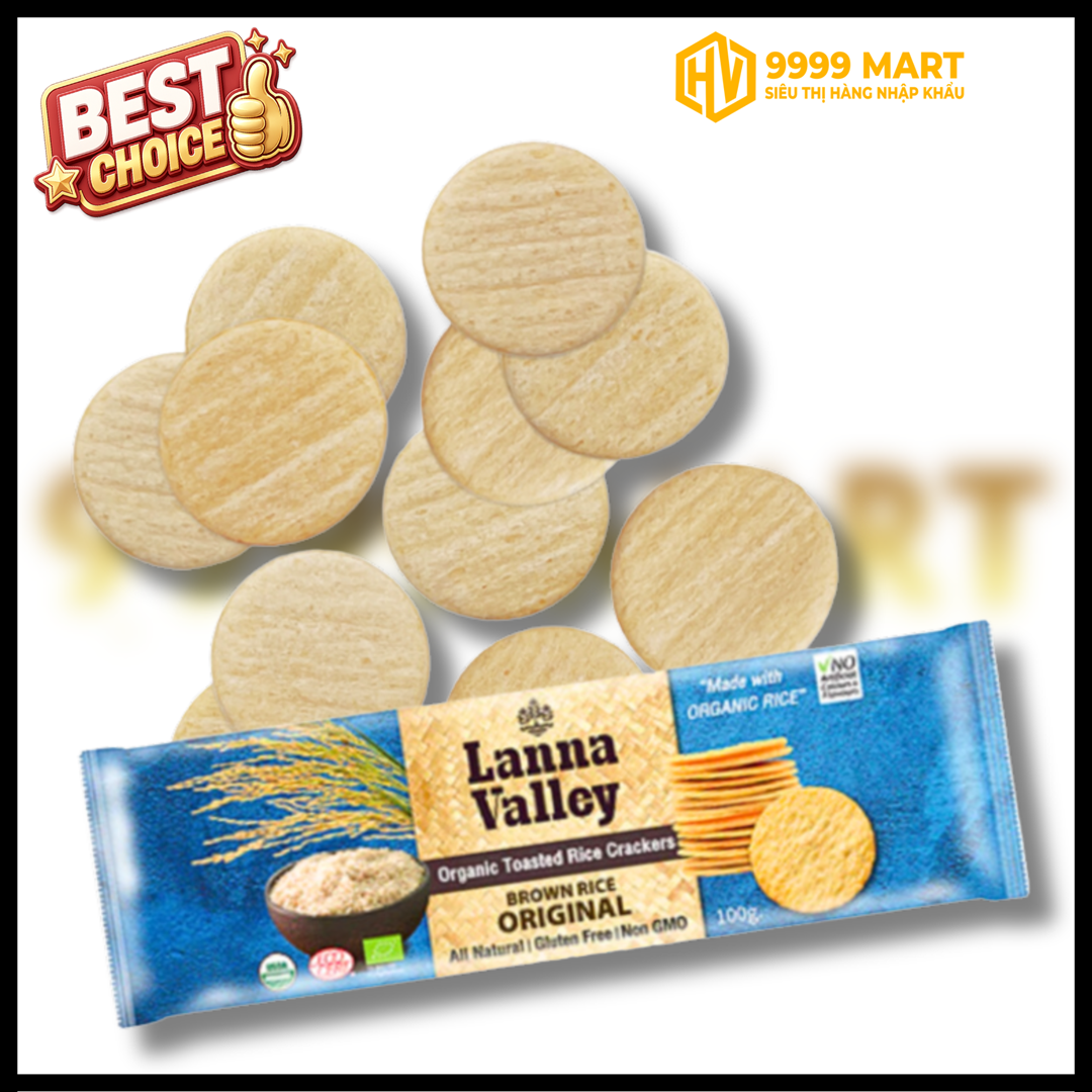  Bánh Gạo Lanna Nguyên Chất Organic 100gr 