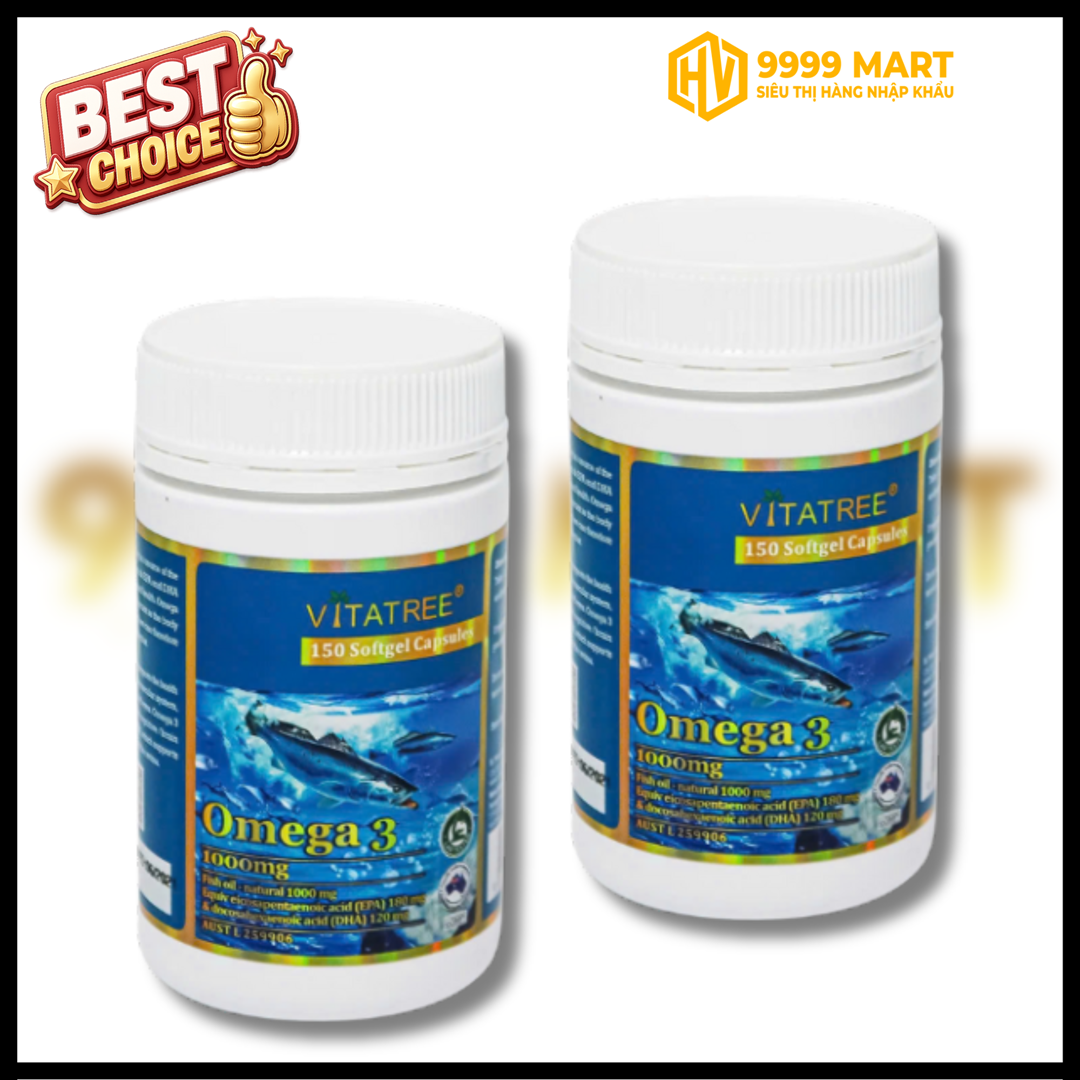  Tpcn Viên Uống Dầu Cá Omega 3 Bổ Sung Dưỡng Chất Cho Não, Bổ Mắt 1000mg 150 Viên - Úc 